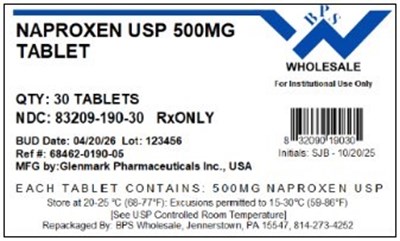 Naproxen 500mg - 30 - Naproxen 500mg 68462 0190 05   30